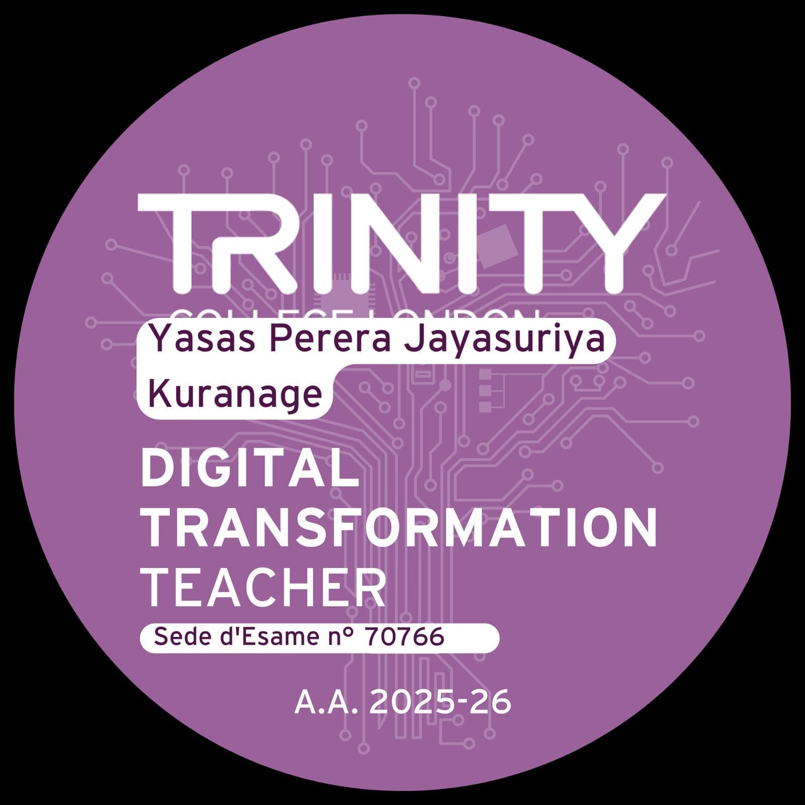 Trinity Digital Transformation Badge 2025-2026